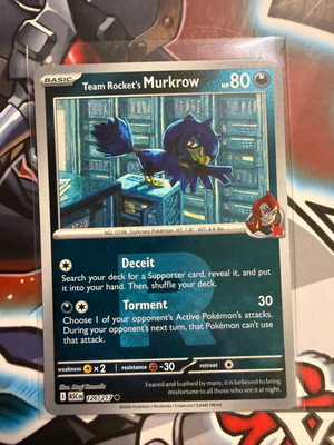 Team Rocket's Murkrow Reverse Holo Ascended Heroes Pokemon card