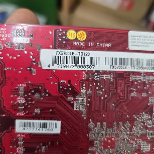 MSI GeForce FX5700 128MB graphics card used, ideal for Win 98