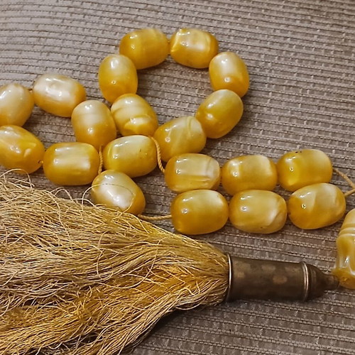 German Bakelite Komboloi used, marble type, 20 beads