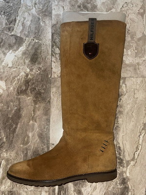 Tommy Hilfiger suede boots used, yellow, size 39