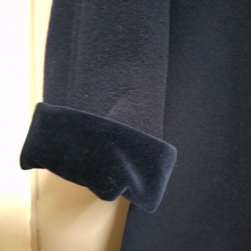 Blue wool-cashmere coat new, size L