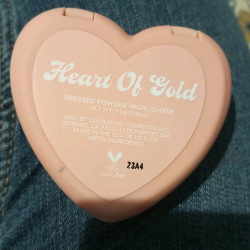 ColourPop pressed powder highlighter like new, limited edition Heart of Gold