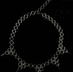 Handmade chainmail necklace with spikes stainless steel new