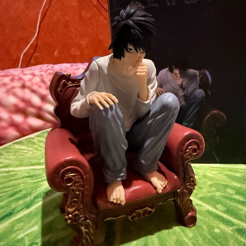 Anime Figure L (Death Note) on chair new