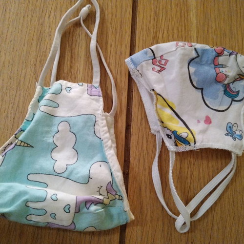Children's cloth masks, set of 2