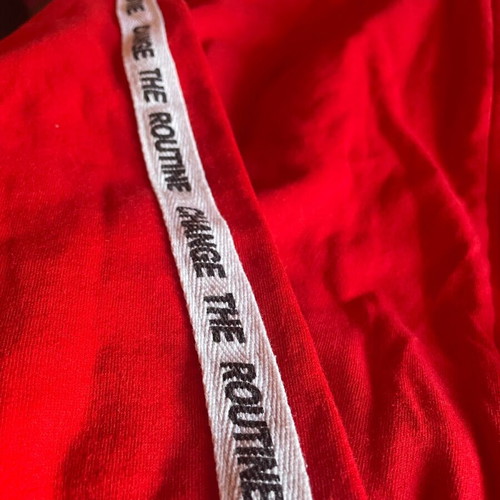 Noa & noa red cardigan size M like new with white details