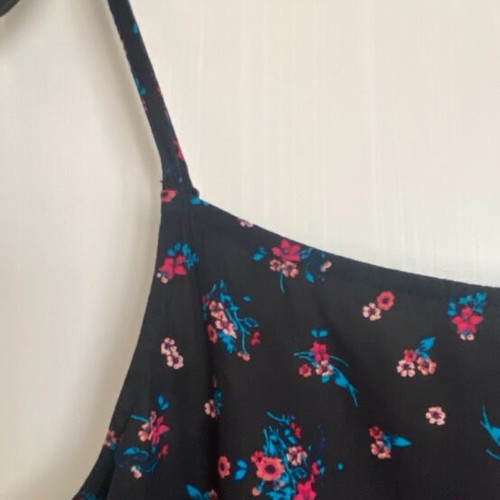 Vans floral dress like new, black with multicolor flowers, size S