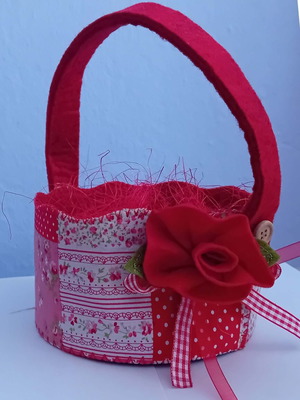 Fabric decorative basket for Easter eggs like new
