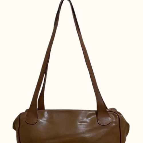 CB Collection leather shoulder bag used, brown