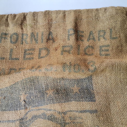 Marshall Plan Authentic Rice Transport Sack used, 1950