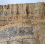 Marshall Plan Authentic Rice Transport Sack used, 1950