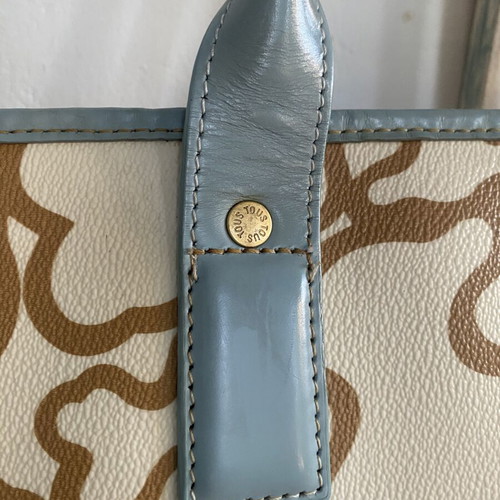 Tous tote bag like new, beige and blue shoulder bag