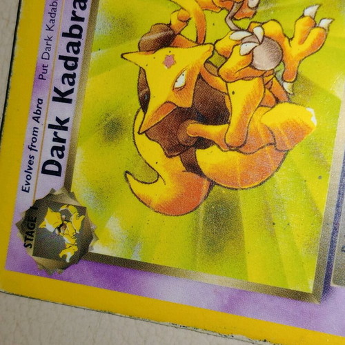 Abra and Dark Kadabra Pokemon cards used