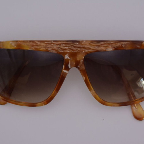 Genny vintage 80s brown sunglasses new, handmade in Italy