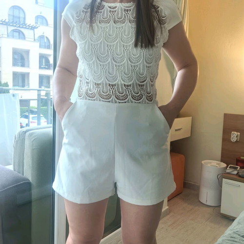 Vera & Lucy short romper, size M, white