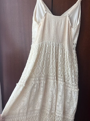 Lace dress in ecru color boho style like new, size S