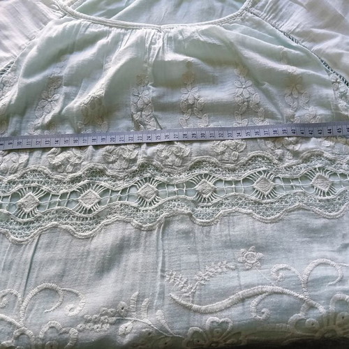 Beige lace blouse for women, used, one size
