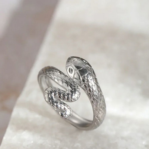 Ring stainless steel 304 with titanium coating, like new, adjustable