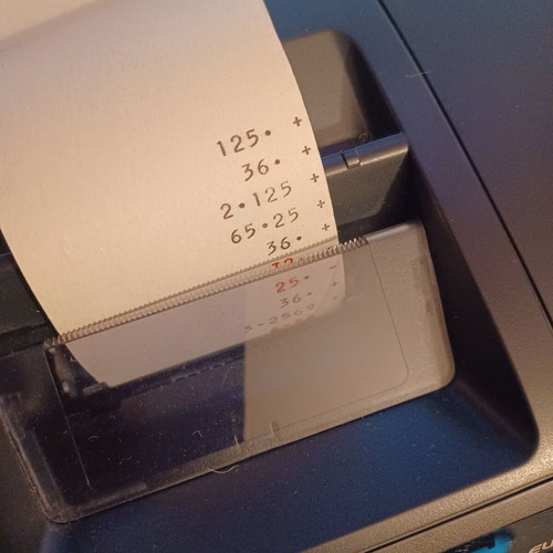 Casio DR-320TEC calculator like new with fresh ink ribbon
