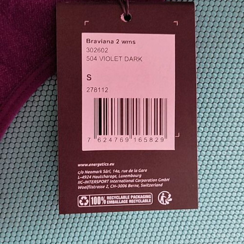 Energetics women's sports bra without padding, dark purple, new