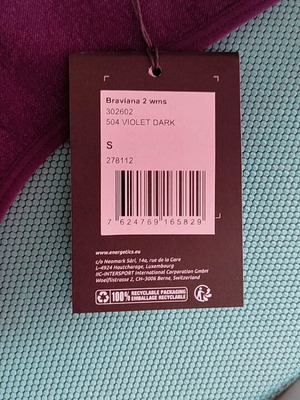 Energetics women's sports bra without padding, dark purple, new