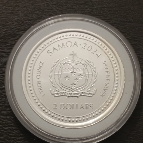 Silver Ounce "Jesus the Creator" Samoa 31.1g 999 Fine Silver like new