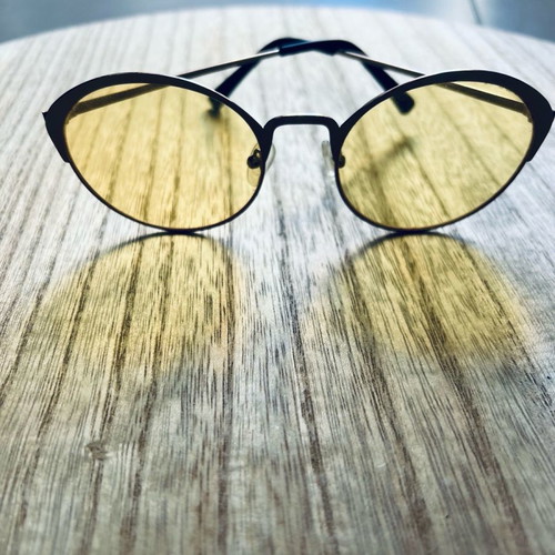 Hawkers sunglasses used, transparent with yellow tint