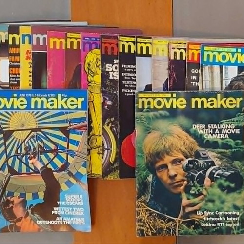 MovieMaker magazines like new, set of 20, 70s super 8mm cinema