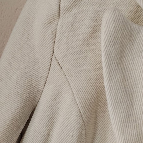 Italian beige coat like new, premium blend fabric