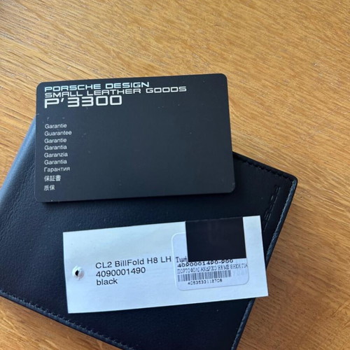Porsche Design leather wallet, black, unused