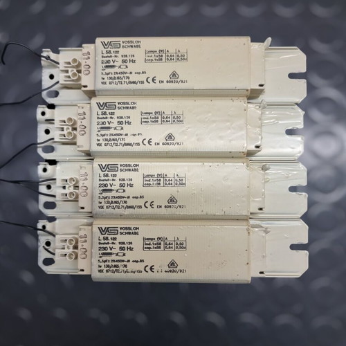Vossloh Schwabe ballast used, pack of 4, fluorescent lamp transformers
