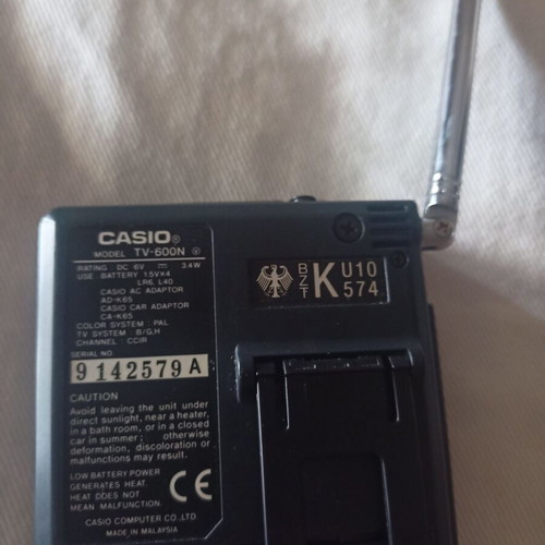 Casio portable TV 15x9cm like new