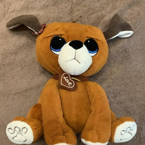 Plush Puppy Petra toys like new, large size 40x30 cm