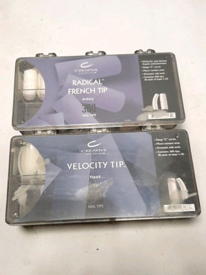 Creative Nail Design 360 Radical French Tip και Velocity Tip τεχνητά νύχια, σετ 2