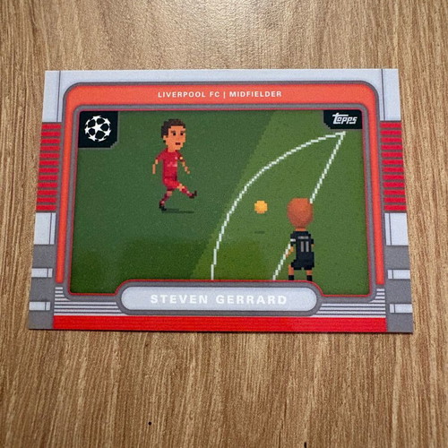 Steven Gerrard 8-Bit Shots Liverpool Card 2025-26 Topps UEFA Club Competitions new