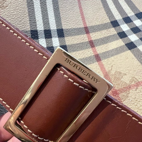 Burberry large messenger bag used with PVC leather trim