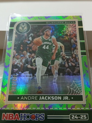 Andre Jackson Jr. 2024-25 Panini NBA Hoops Haunted Hoops Holo Bats card