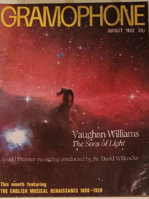 Gramophone August 1982 used, English Musical Renaissance 1880-1920