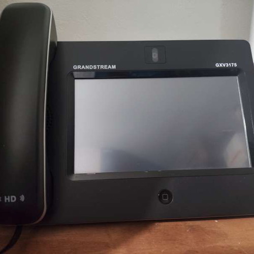 Grandstream GXV3175 7'' Touchscreen VoIP Multimedia Phone like new, wired, black