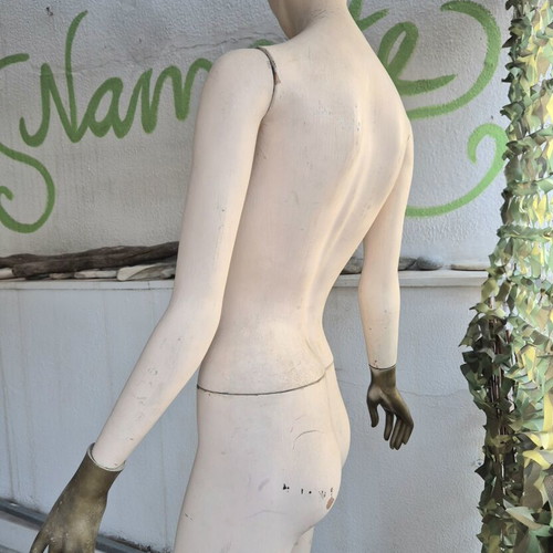 Vintage display mannequin used with metal base, 70s-80s style