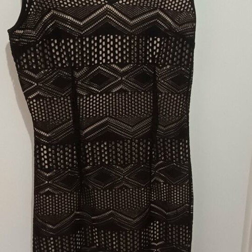 Sisley women's dress, black and beige, size M