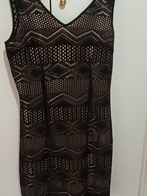 Sisley women's dress, black and beige, size M