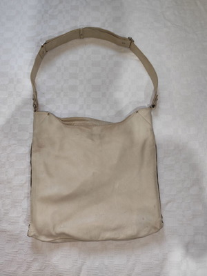 Horsefeathers leather shoulder bag used, beige