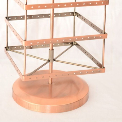 Earring stand like new, metal, square, 6-tier rotating