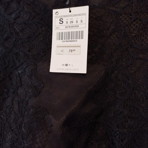 Zara Woman Strapless Mini Dress Lace Satin Frills New, Size S