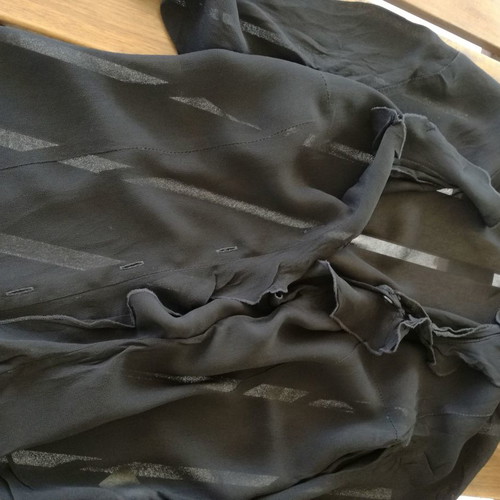 Zara sheer shirt used, medium size, black with ruffles
