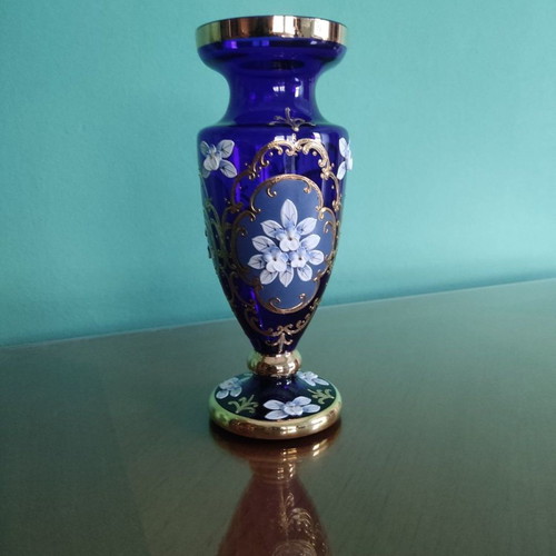 Vintage glass decorative vases set of 2, new