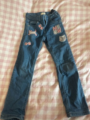 Mothercare denim pants like new for girls 7-8 years blue