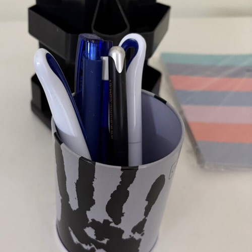 Office set with planner, rotating organizer, pencil holder, and pen gift