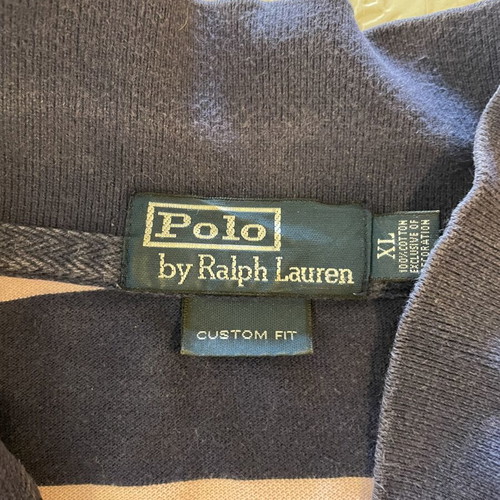 Polo Ralph Lauren shirt used, blue and pink, size XL